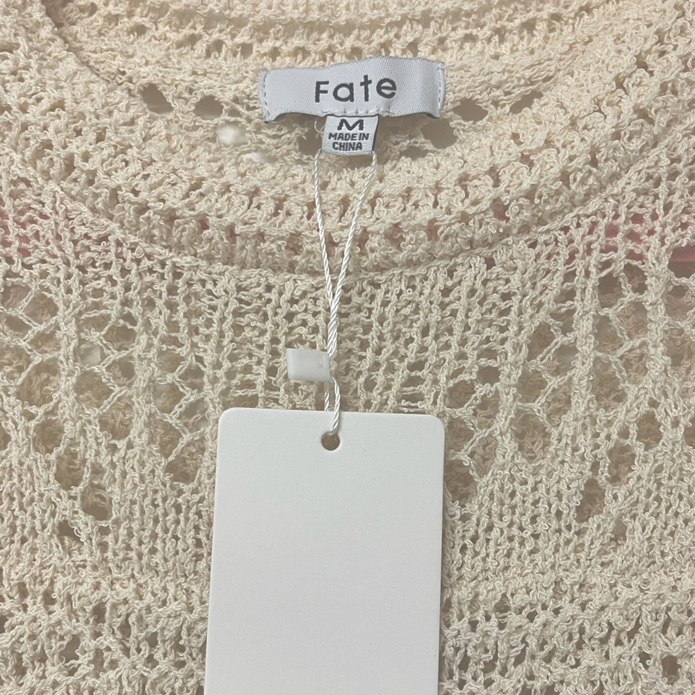 NWT Fate Knitted Cropped Sweater Size Medium Boutique Brand - Picture 7 of 7